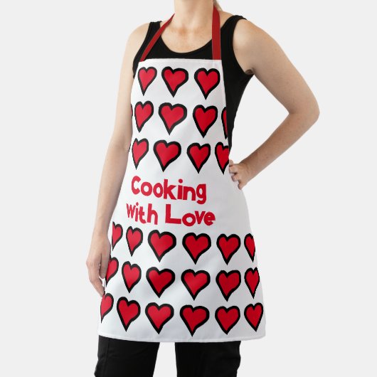 Rode Valentijnse harten Schort (Insitu)