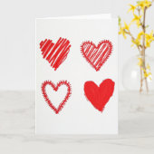 Rode Valentijnskaart met Hart Kaart (Gele Bloem)