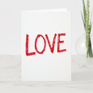 Rode Valentijnskaart met liefdesboodschap Kaart