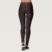 Rode Valentones Harten Naadloos Patroon Leggings (Achterkant)