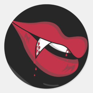 Rode Vampier Lips Sticker
