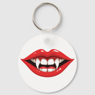 Rode vampierlippen sleutelhanger