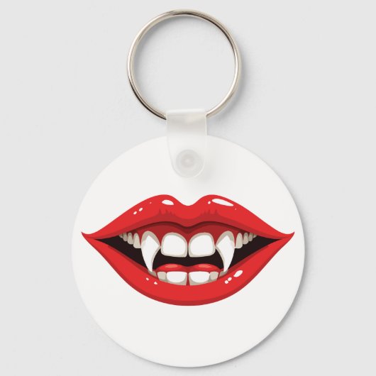Rode vampierlippen sleutelhanger (Voorkant)