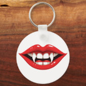 Rode vampierlippen sleutelhanger (Voorkant)