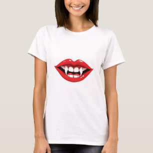 Rode vampierlippen t-shirt