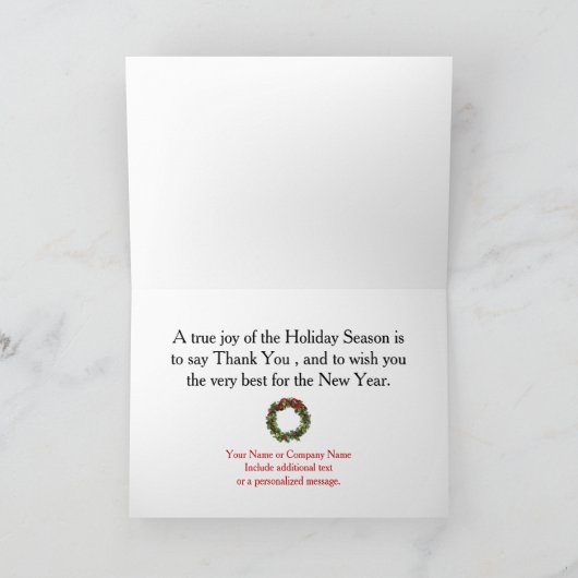 Rode Van het Bedrijfs logo van de Douane van het Feestdagen Kaart (Binnen)