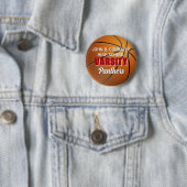 Rode Varsity Basketbal Aangepaste Hoge School Ronde Button 5,7 Cm (In situ)