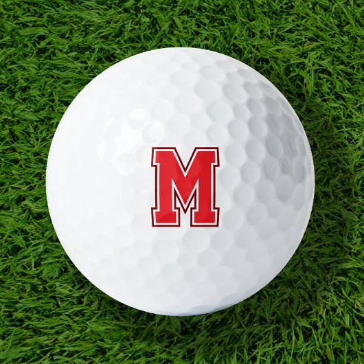 Rode varsity monogram golfballen