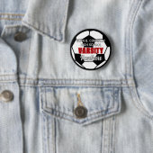 Rode Varsity Voetbal Aangepaste Hoge School Geest Ronde Button 5,7 Cm (In situ)