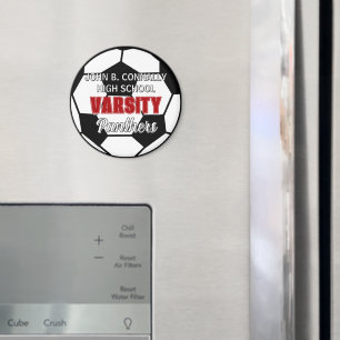 Rode Varsity Voetbal Aangepaste Hoge School Magneet