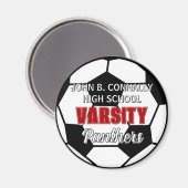 Rode Varsity Voetbal Aangepaste Hoge School Magneet (Voorkant / Achterkant)