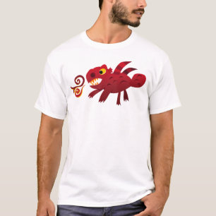 Rode vaste draak (volwassen) t-shirt
