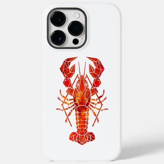 Rode veelhoekige kreeft Case-Mate iPhone case (Achterkant)