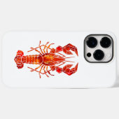 Rode veelhoekige kreeft Case-Mate iPhone case (Achterkant (horizontaal))