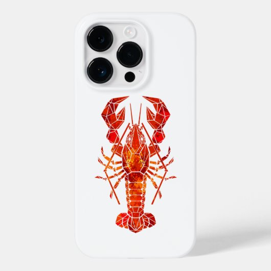 Rode veelhoekige kreeft Case-Mate iPhone case (Achterkant)