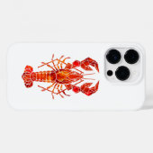 Rode veelhoekige kreeft Case-Mate iPhone case (Achterkant (horizontaal))