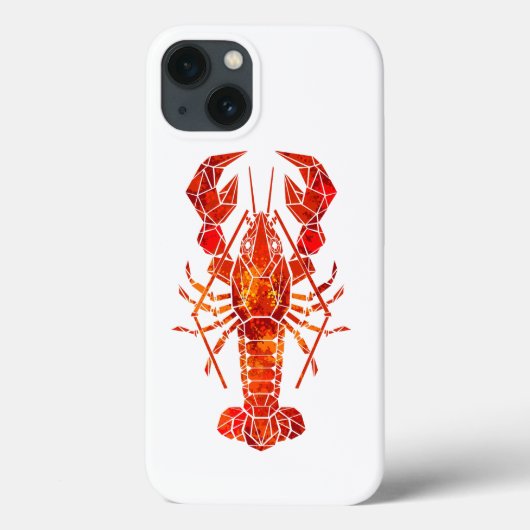 Rode veelhoekige kreeft Case-Mate iPhone case (Achterkant)