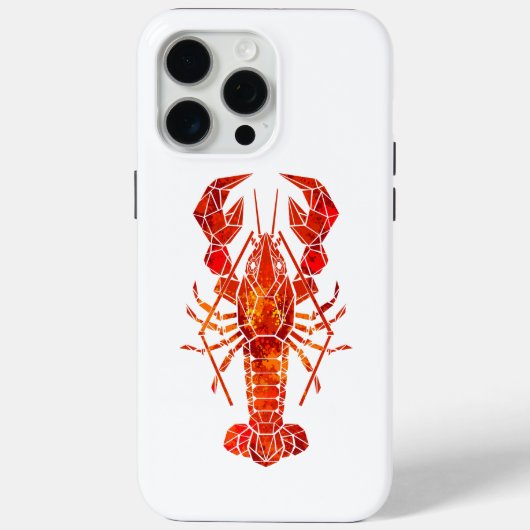 Rode veelhoekige kreeft Case-Mate iPhone case (Achterkant)