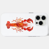 Rode veelhoekige kreeft Case-Mate iPhone case (Achterkant (horizontaal))