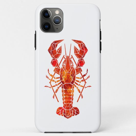 Rode veelhoekige kreeft Case-Mate iPhone case (Achterkant)