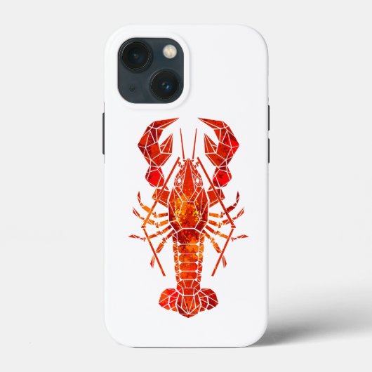 Rode veelhoekige kreeft Case-Mate iPhone case (Achterkant)