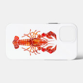 Rode veelhoekige kreeft Case-Mate iPhone case (Achterkant (horizontaal))