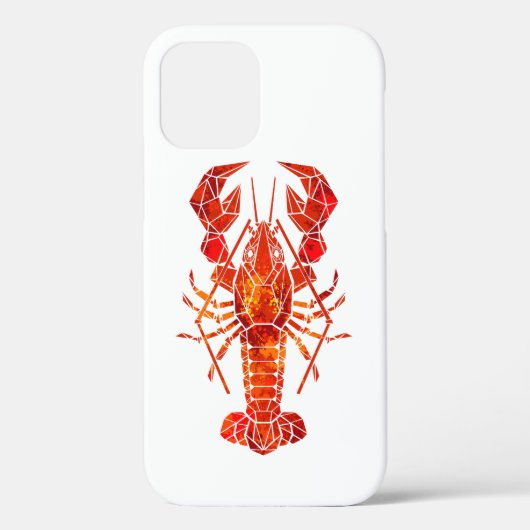 Rode veelhoekige kreeft Case-Mate iPhone case (Achterkant)
