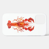 Rode veelhoekige kreeft Case-Mate iPhone case (Achterkant (horizontaal))