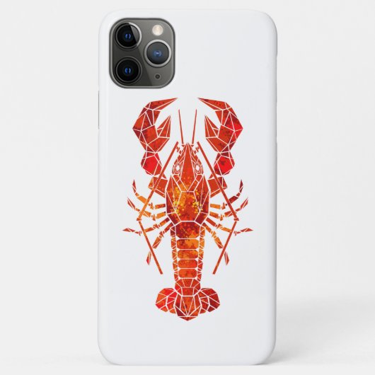 Rode veelhoekige kreeft Case-Mate iPhone case (Achterkant)