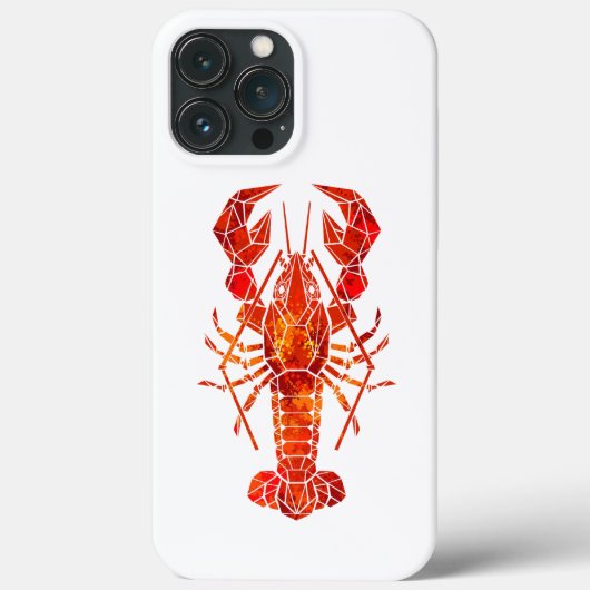 Rode veelhoekige kreeft Case-Mate iPhone case (Achterkant)