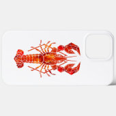 Rode veelhoekige kreeft Case-Mate iPhone case (Achterkant (horizontaal))
