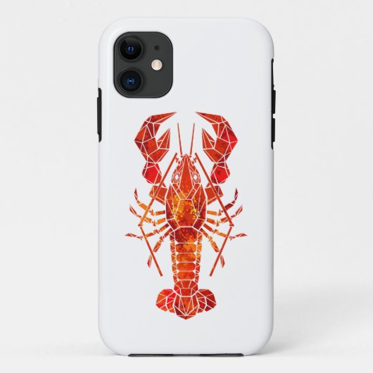 Rode veelhoekige kreeft Case-Mate iPhone case (Achterkant)
