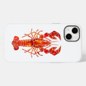 Rode veelhoekige kreeft Case-Mate iPhone case (Achterkant (horizontaal))