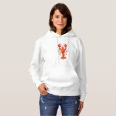 Rode veelhoekige kreeft hoodie (Voorkant volledig)
