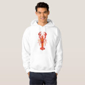 Rode veelhoekige kreeft hoodie (Voorkant volledig)