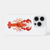 Rode veelhoekige kreeft iPhone hoesje (Achterkant horizontaal)