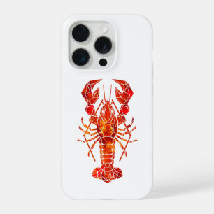 Rode veelhoekige kreeft iPhone 15 pro case