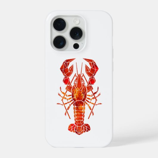 Rode veelhoekige kreeft iPhone hoesje (Achterkant)