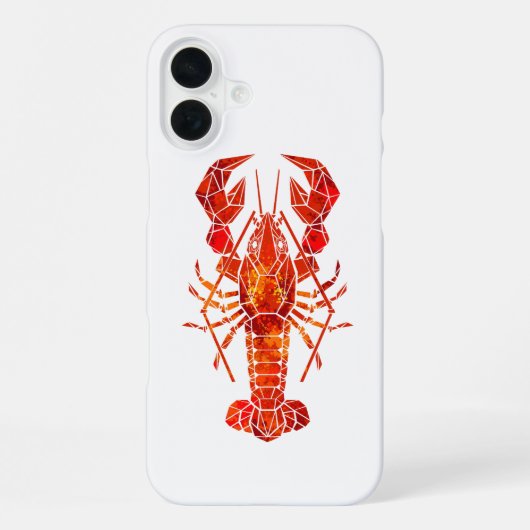 Rode veelhoekige kreeft iPhone hoesje (Achterkant)