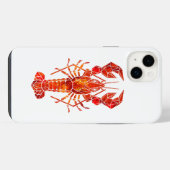 Rode veelhoekige kreeft iPhone hoesje (Achterkant horizontaal)