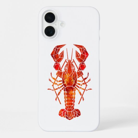 Rode veelhoekige kreeft iPhone hoesje (Achterkant)