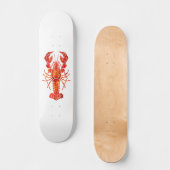 Rode veelhoekige kreeft persoonlijk skateboard (Voorkant)