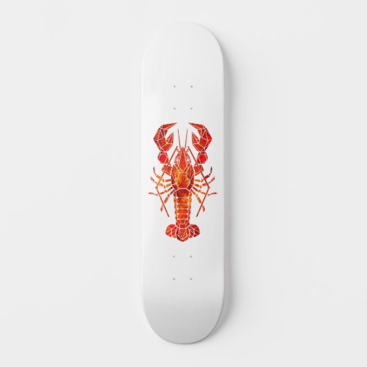 Rode veelhoekige kreeft persoonlijk skateboard (Voorkant)
