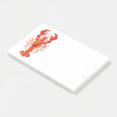 Rode veelhoekige kreeft post-it® notes (Schuin)