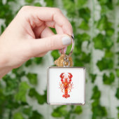 Rode veelhoekige kreeft sleutelhanger (Hand)