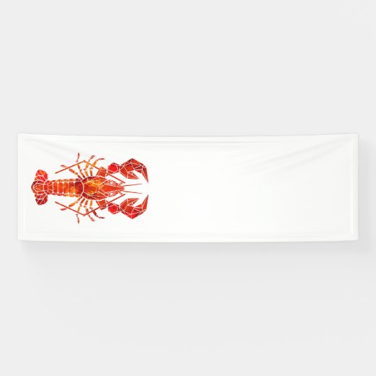 Rode veelhoekige kreeft spandoek (Horizontaal)