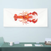 Rode veelhoekige kreeft spandoek (Beurs)