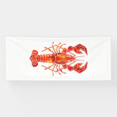 Rode veelhoekige kreeft spandoek (Horizontaal)