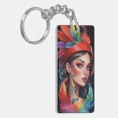 Rode veer sleutelhanger (Voorkant Links)