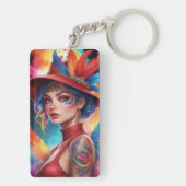 Rode veer sleutelhanger (achterkant)